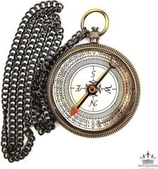 I Will Guide You Engraved Compass with Authentic Leather Case Brass Compass Dire