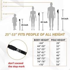 2X Telescopic Trekking Poles Nordic Walking Hiking Sticks Collapsible Alpenstock