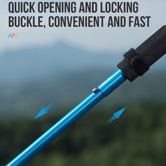 Foldable Quick Lock Aluminum Alloy Trail Running Poles 2 Pcs for Hiking Adventur