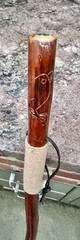 47.5”- Hand Carved -compass End- Hiking Stick – Walking Cane – Grip Wrapped-tip