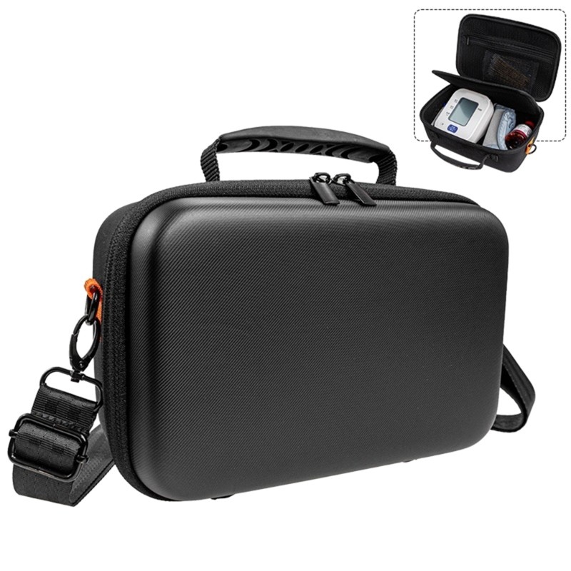Hard Case Organizers Pouch with Removable Strap for Blood Pressure Monitor