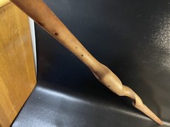 58″ Cedar Wood Twisted Staff Hiking Stick Walking Cane HandMade USA 2001 Vintage
