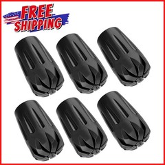 6-PACK DURABLE REPLACEMENT RUBBER TIPS Trekking Poles Universal Anti-Slip Hiking