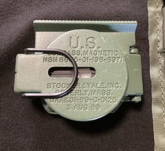 US MILITARY 1989 COMPASS MAGNETIC NSN 6605-01-196-6971 SandY-183 W/CORD & POUCH
