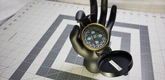 Engineer Academy Lensatic Compass Black Brass, Hiking, Camping, Vintage MCM