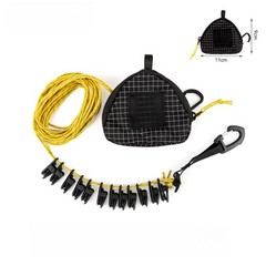 Portable Clothesline Camping Rope Adjustable Length Compact Palm-sized