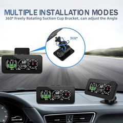 Car Inclinometer Angle Slope Meter Digital HUD GPS Level Tilt Meter , Real