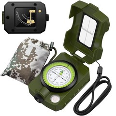 Hiking Compass with Inclinometer IP54 Waterproof Military Compass Professional…