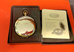 DALVEY Scotland Classic Pocket Compass Mirror Finish Stainless w/ Box and papers