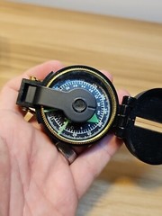 Vintage Lensatic Compass Engineer with Original Box Japan Model No. 70372/550