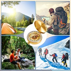 24-piece glow-in-the-dark metallic children’s camping survival compass set