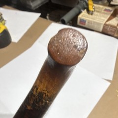 Hand-Carved Wooden folk art cane with bird Head Handle and Decorative Shaft