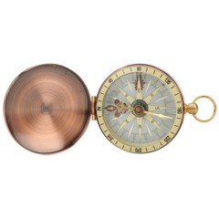 Vintage Copper Flip Pocket Compass Navigation Tool for Camping Hiking Boating