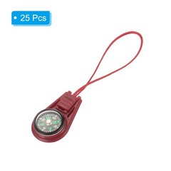 25Pcs Mini Survival Compass, Button Compass Bulk kit, Red