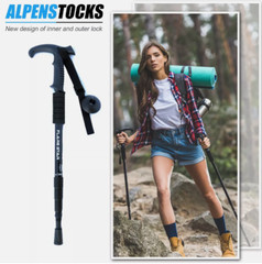 New Adjustable Trekking Poles Nordic Walking Hiking Sticks Anti-shock Alpenstock