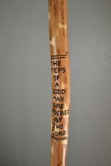 Walking Stick, Bible Verse – Carving – “The Steps of a Good Man are Ordered….