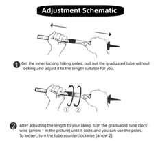 Pair of 2 Trekking Poles Walking Hiking Sticks Anti-shock Adjustable Alpenstock