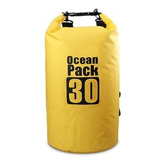 Dry Sack/Floating Waterproof Bag 2L/5L/10L/20L/for Boating, 30L Yellow