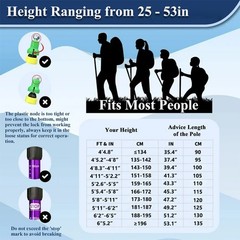 2x Trekking Poles Nordic Walking Hiking Sticks Anti-shock Adjustable Alpenstock