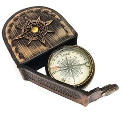 God is with You Wherever You Go Engraved Compass with Authentic Leather Case …