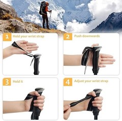 Covacure Trekking Poles Collapsible Hiking Poles – Aluminum Alloy 7075 Trekking