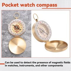 1X(Classic Brass Watch Camping D4C3)6519