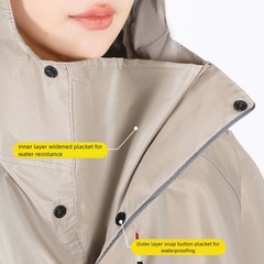 Full Body Waterproof Motorcycle Raincoat With Thickened Extended Sleeves Design