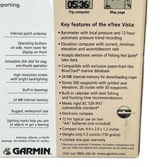 Boxed Garmin eTrex Vista Hiking Companion Personal Navigator New