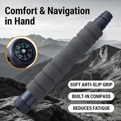 Lightweight Aluminum Collapsible Trekking Pole with Storage Bag 1 Pair