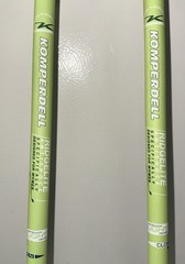 Komperdell AntiShock Ice Trekking Poles Lime Green Silver Adjustable For Women
