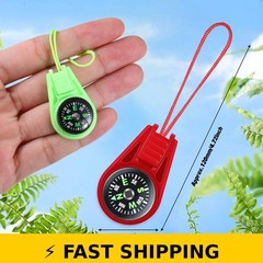 Crssbrohip 25 Pack Mini Compasses for Kids – Colorful Keychain Set