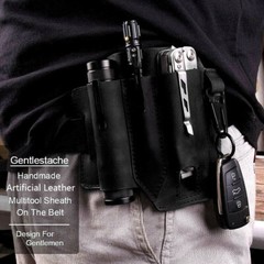 PU Leather man Sheath Multitool With Pen Holder Sheath EDC Pocket Organizer