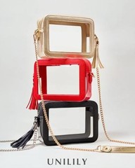 Clear Bag for Stadium Events – Stadium Approved Clear Purse Crossbody Bag Red