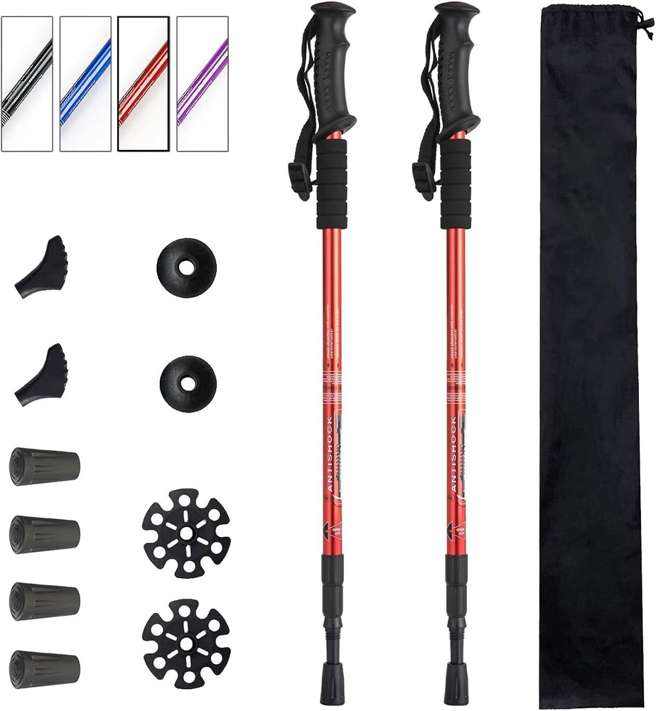 Bastones De Trekking Con Absorcion De Impactos Bastones Ajustables Para Cami…