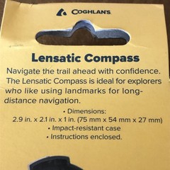 (2) pair Coghlan’s 8164 Lensatic Compass Liquid Filled luminous markings – new