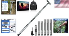 G2 Tactical Stick Hiking Staff Adjustable Trekking Poles Camping Survival Alu…