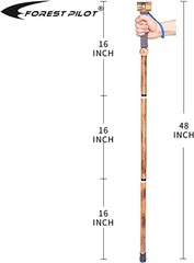 Durable Detachable Hiking Stick – 48 Inch Lightweight Design with Rubber Tip