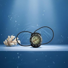 Bungee Compass Clear Face Outdoor Gear Phosphorescent in Low Light for Divers