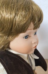 Artist doll porcelain doll 36 cm sitting collector rarity Vintage