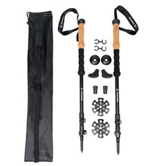 Adjustable Trekking Poles – 7075 Aluminum Hiking Poles with Cork Grip, Quick …