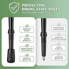 Durable Replacement Rubber Tips for Trekking Poles – Universal Anti-Slip Hiking