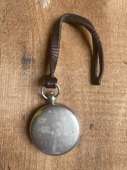 Antique 1910s-20s Keuffel Esser Co Pocket Compass w Leather Strap Hunting Survey