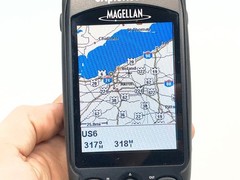 Magellan eXplorist XL GPS receiver in case works satellite hiking 2005 316209