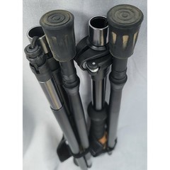 2 Cascade Mountain Tech Folding Trekking Poles Aluminum Cork Grip Hiking Sticks