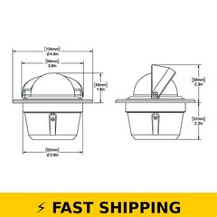 Ritchie F-50 Flush Mount Compass – Black 2-3/4″ Direct-Read Dial