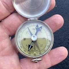 Vintage PIC Brass Compass – With Lock and Direction Arrow – Made in Germany
