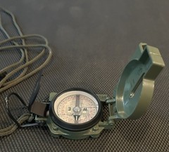 USMC Cammenga Model 3H Tritium Lensatic Compass NSN 6605-01-196-6971 With Pouch