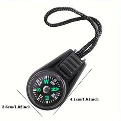 5-Pack Mini Survival Compass Waterproof Acrylic Pocket Compass with Lanyard Tool