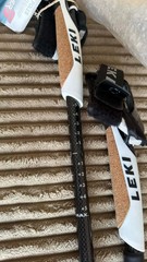 LEKI Nordic Walking Speed Pacer Vario Black/White 120cm, Ships Fast!