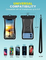 Waterproof Phone Pouch [2 Pack][Super Buoyant] Floating IPX8 Waterproof Phone